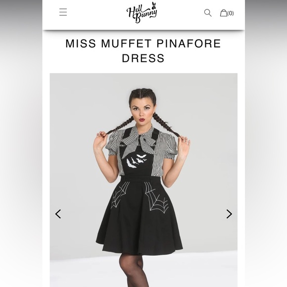 HellBunny Miss Muffet Pinafore Dress - Picture 6 of 6